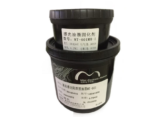 China Liquid Photoimageable Solder Mask Black Color With 600ppm Halogen Content supplier