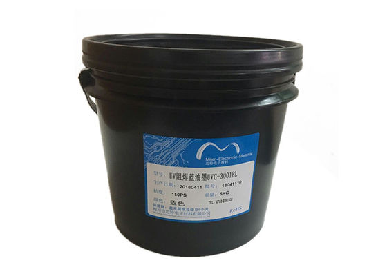 China Screen Printing UV Curable PCB Ink Blue Color UV Lamps Exposure Curing Mask supplier